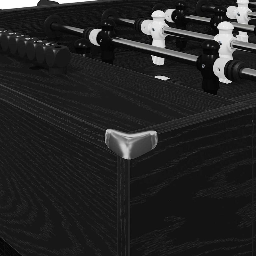 Voetbaltafel 2 pcs Zwart Eiken 146,5 x 74 x 85 cm Bewerkt hout
