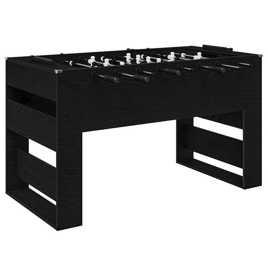 Voetbaltafel 2 pcs Zwart Eiken 146,5 x 74 x 85 cm Bewerkt hout