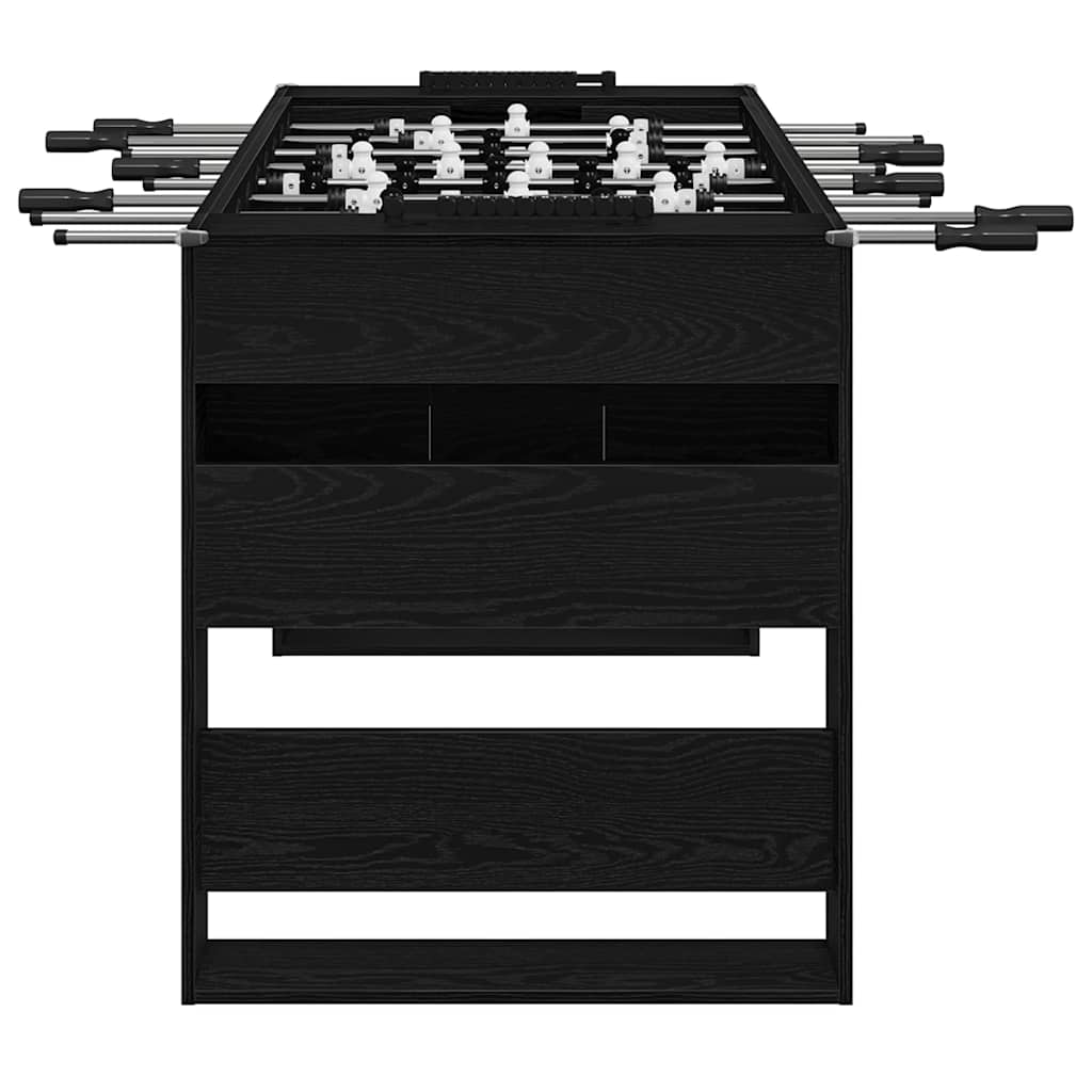 Voetbaltafel 2 pcs Zwart Eiken 146,5 x 74 x 85 cm Bewerkt hout