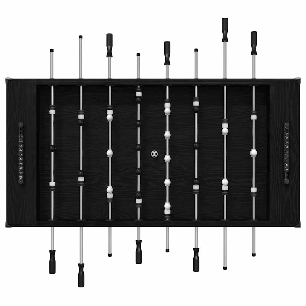 Voetbaltafel 2 pcs Zwart Eiken 146,5 x 74 x 85 cm Bewerkt hout