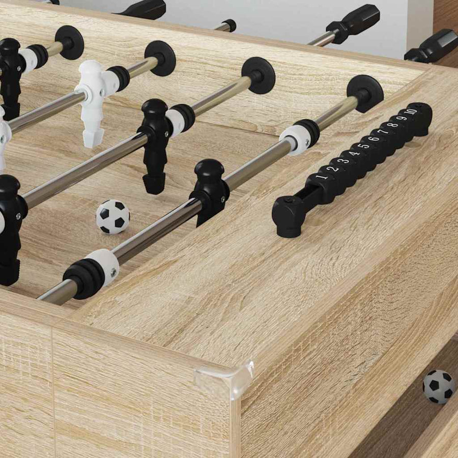 Voetbaltafel 2 pcs Sonoma Eiken 146,5 x 74 x 85 cm Bewerkt hout