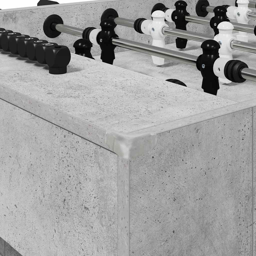 Voetbaltafel 2 pcs Beton Grijs 146,5 x 74 x 85 cm Bewerkt hout