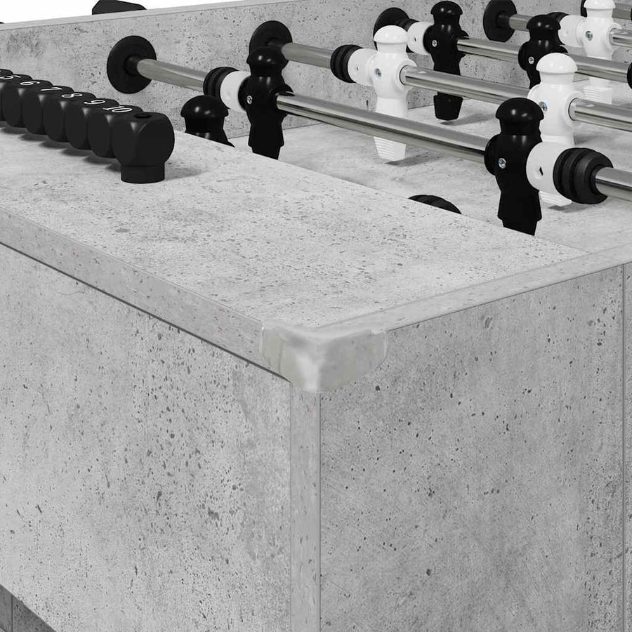 Voetbaltafel 2 pcs Beton Grijs 146,5 x 74 x 85 cm Bewerkt hout