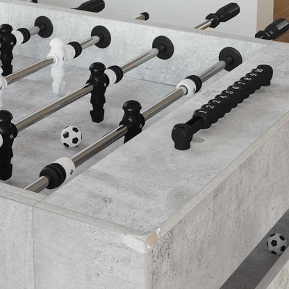 Voetbaltafel 2 pcs Beton Grijs 146,5 x 74 x 85 cm Bewerkt hout