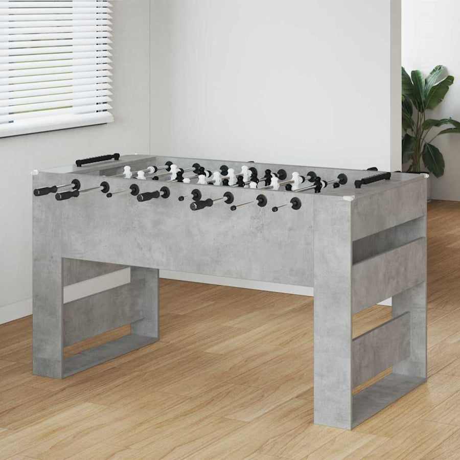 Voetbaltafel 2 pcs Beton Grijs 146,5 x 74 x 85 cm Bewerkt hout