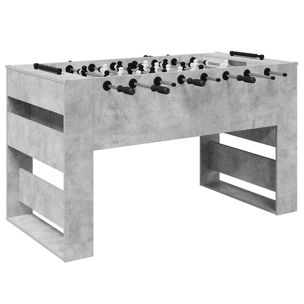 Voetbaltafel 2 pcs Beton Grijs 146,5 x 74 x 85 cm Bewerkt hout