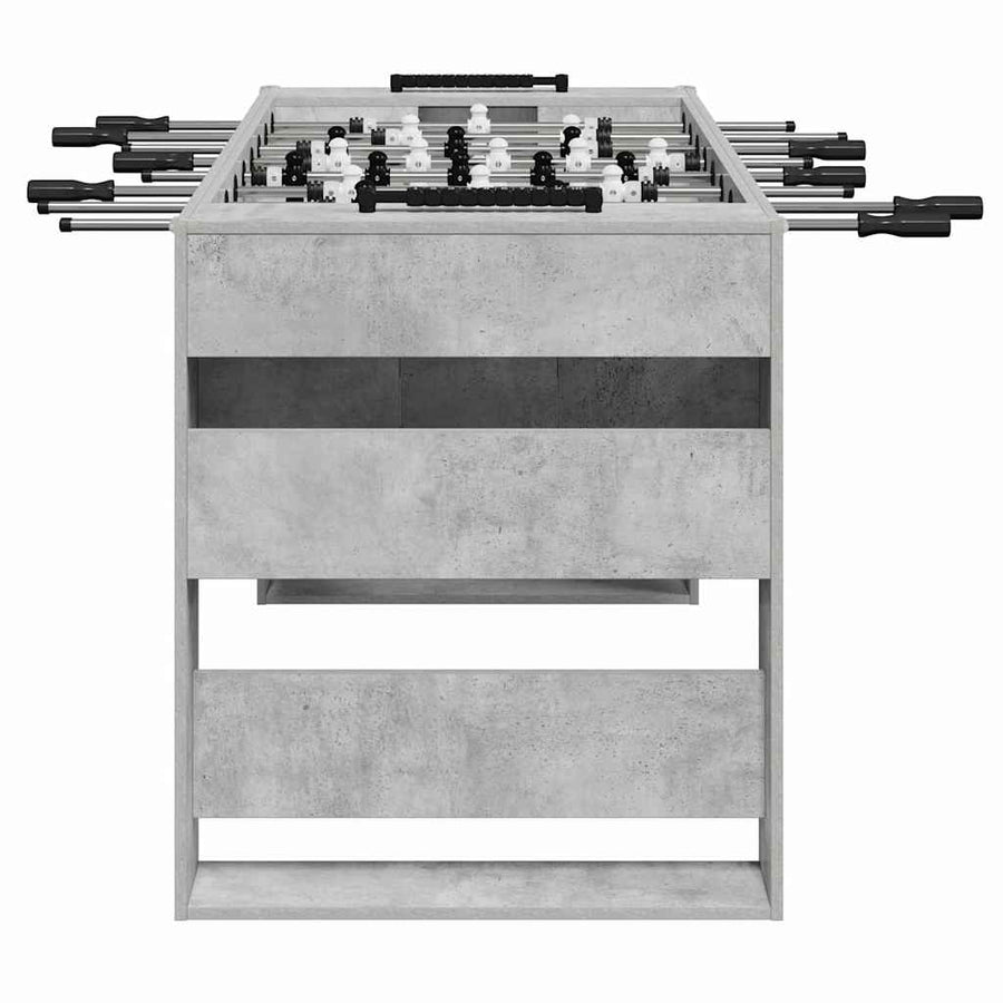 Voetbaltafel 2 pcs Beton Grijs 146,5 x 74 x 85 cm Bewerkt hout