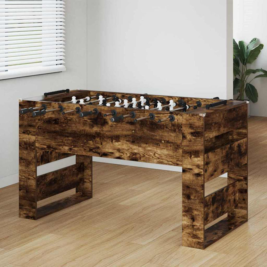 Voetbaltafel 2 pcs Gerookt eiken 146,5 x 74 x 85 cm
