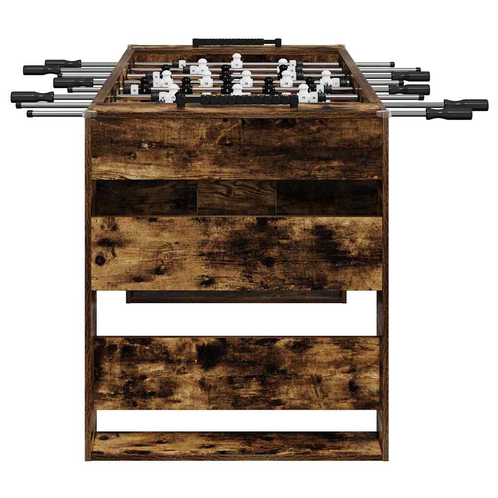Voetbaltafel 2 pcs Gerookt eiken 146,5 x 74 x 85 cm
