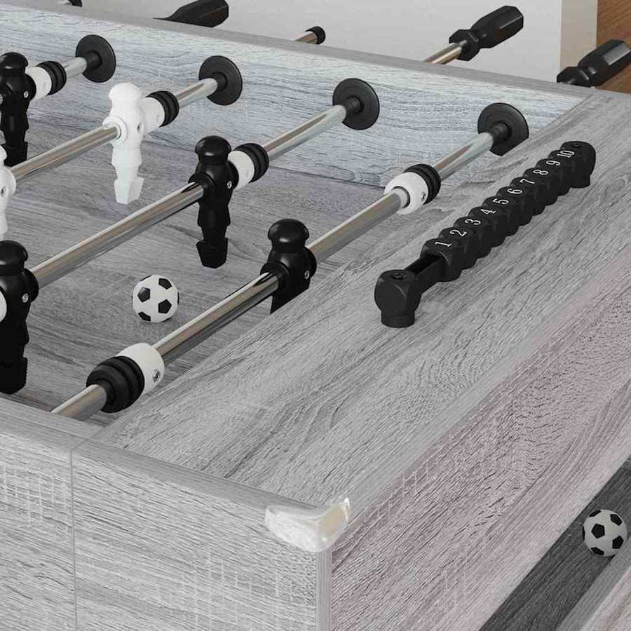 Voetbaltafel 2 pcs Grijs Sonoma 146,5 x 74 x 85 cm Bewerkt hout