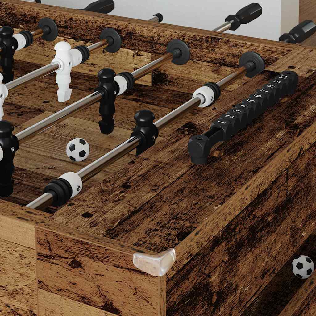 Voetbaltafel 2 pcs Oudhout 146,5 x 74 x 85 cm Bewerkt hout