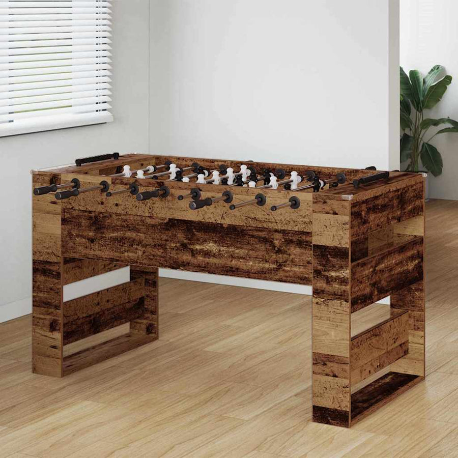 Voetbaltafel 2 pcs Oudhout 146,5 x 74 x 85 cm Bewerkt hout