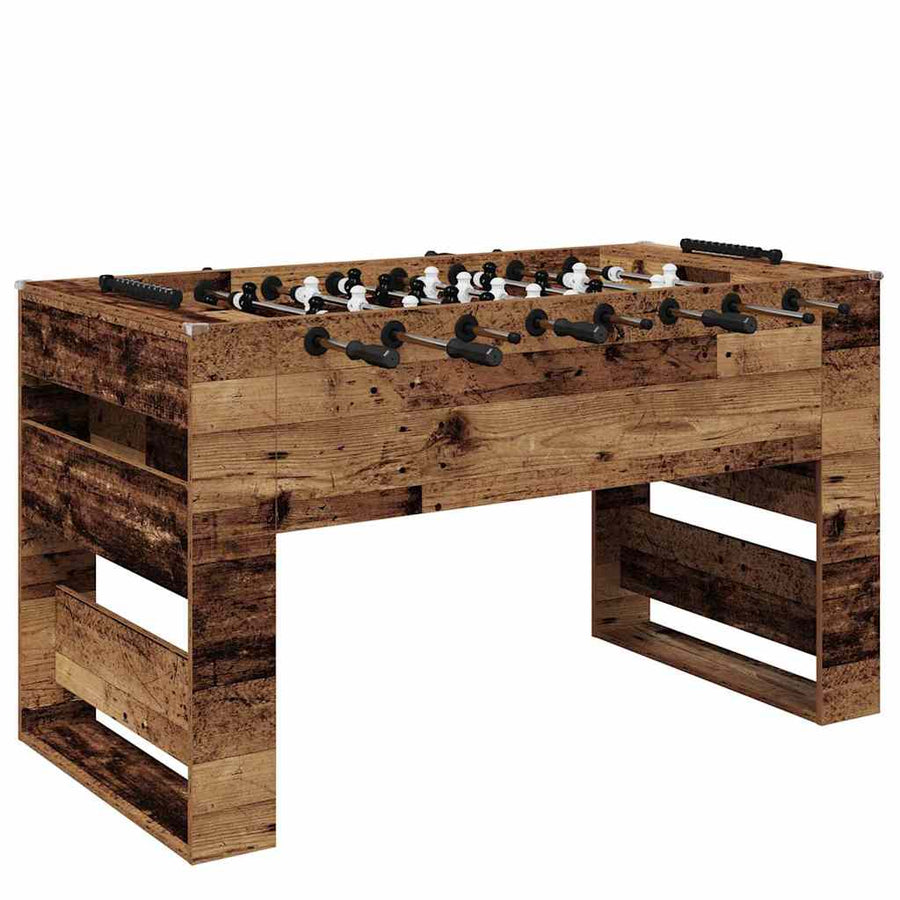 Voetbaltafel 2 pcs Oudhout 146,5 x 74 x 85 cm Bewerkt hout