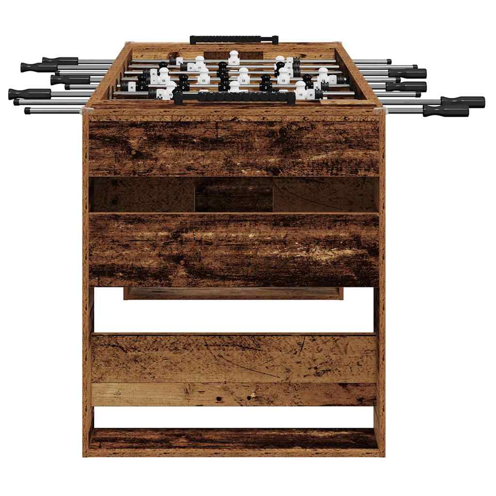 Voetbaltafel 2 pcs Oudhout 146,5 x 74 x 85 cm Bewerkt hout