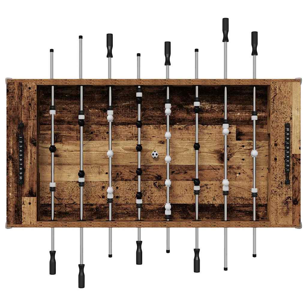 Voetbaltafel 2 pcs Oudhout 146,5 x 74 x 85 cm Bewerkt hout