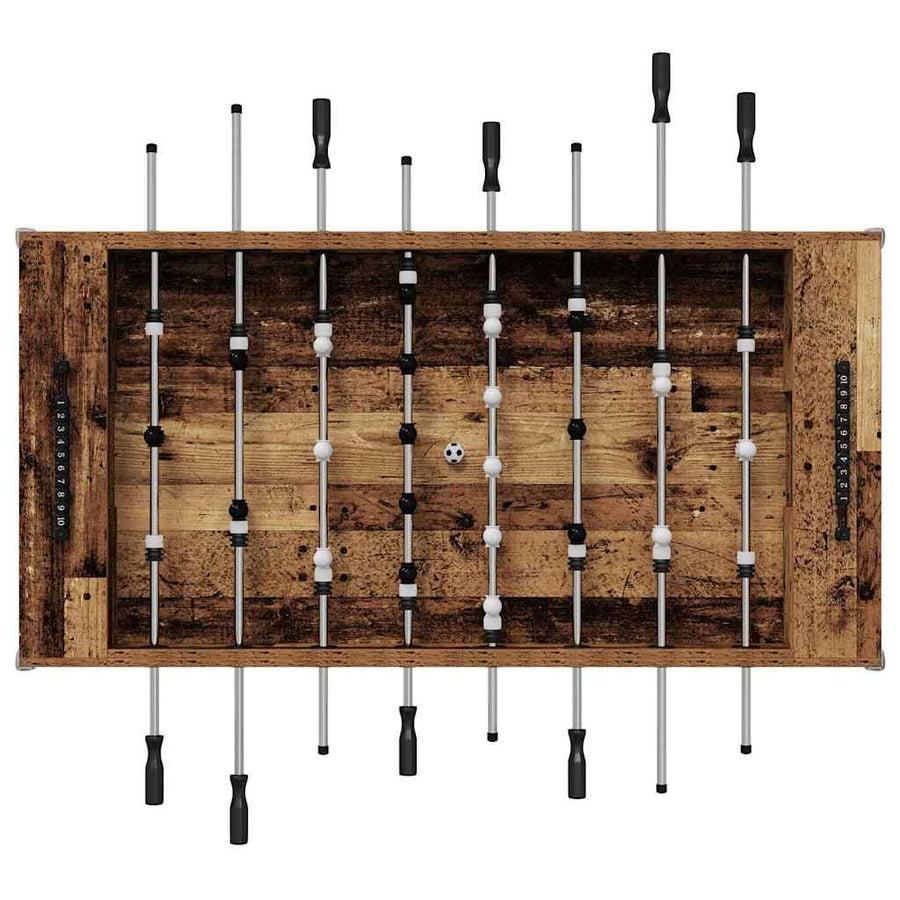 Voetbaltafel 2 pcs Oudhout 146,5 x 74 x 85 cm Bewerkt hout