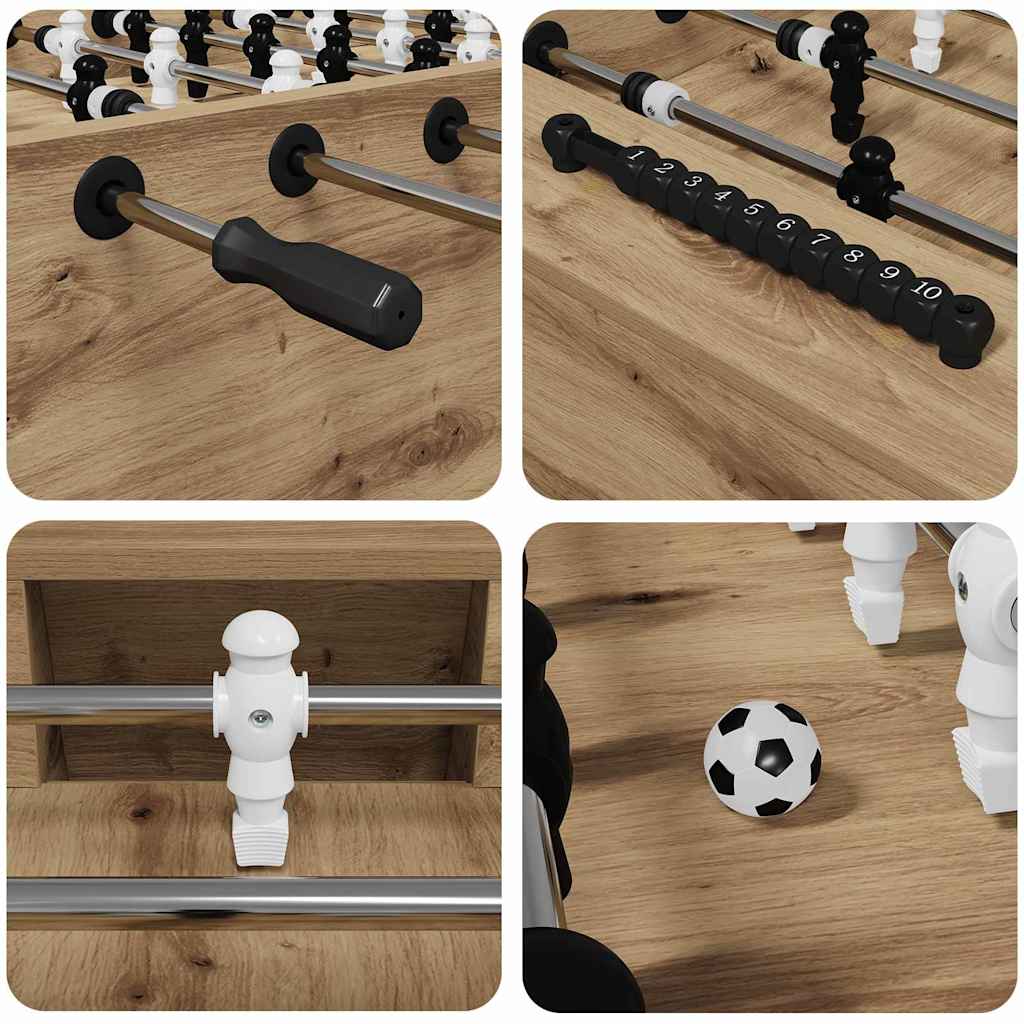 Voetbaltafel 2 pcs Artisan Eiken 146,5 x 74 x 85 cm