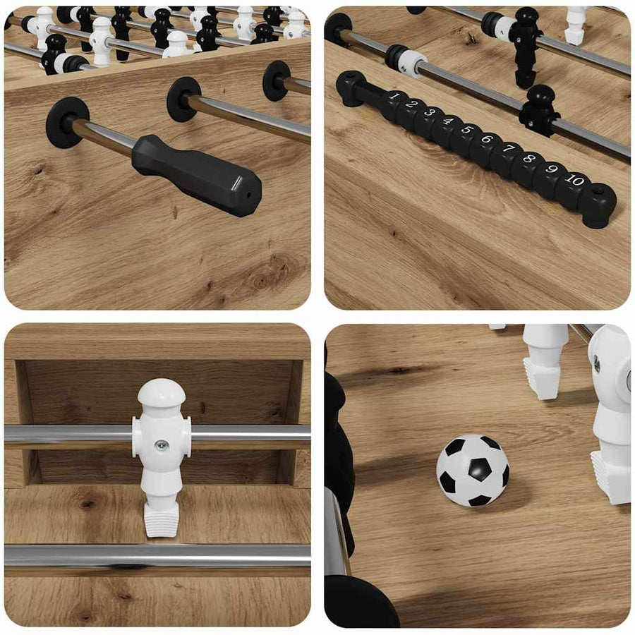 Voetbaltafel 2 pcs Artisan Eiken 146,5 x 74 x 85 cm
