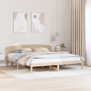 Bedframe massief grenenhout 200x200 cm naturel