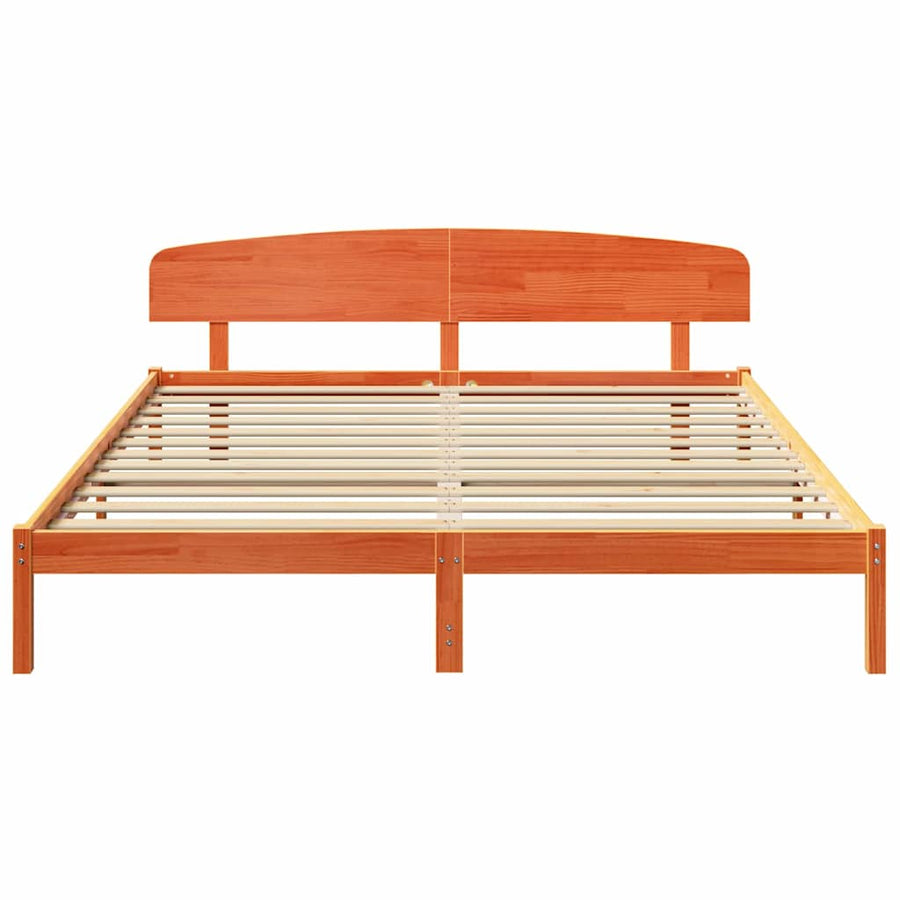 Bedframe Wasbruin 200 x 200 cm Massief grenenhout