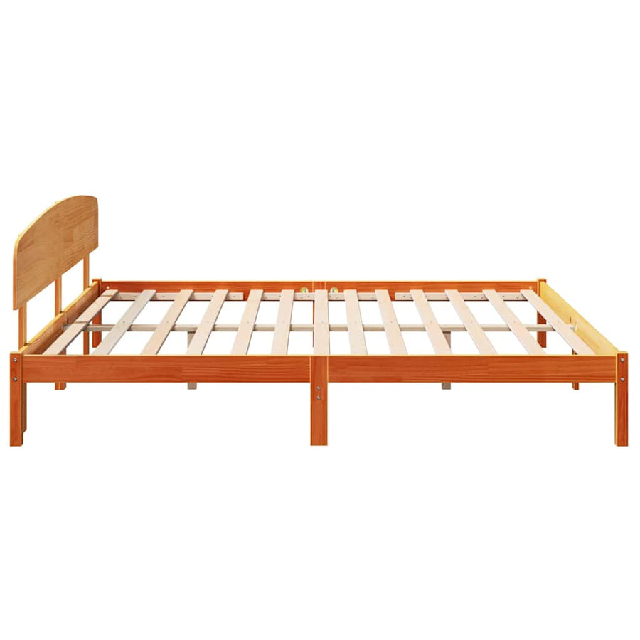 Bedframe Wasbruin 200 x 200 cm Massief grenenhout