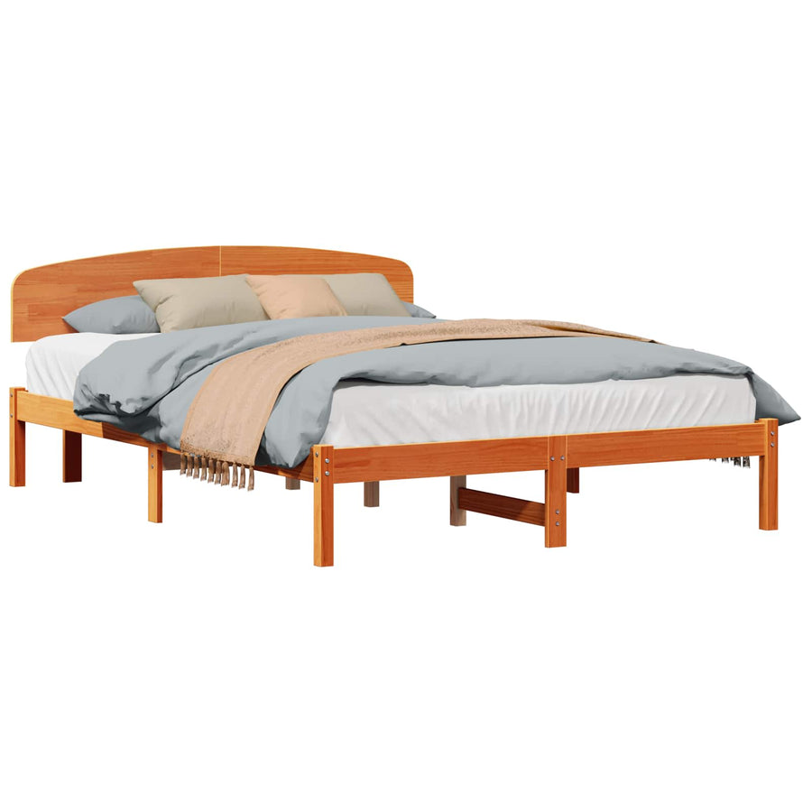 Bedframe Wasbruin 160 x 200 cm Massief grenenhout
