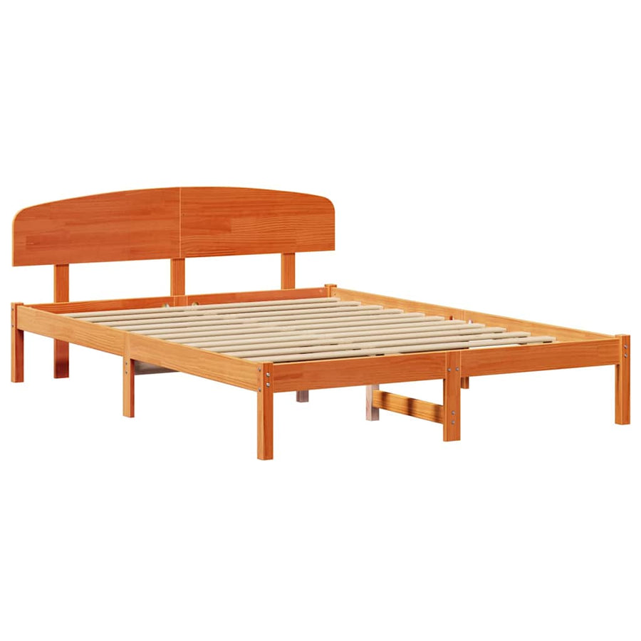 Bedframe Wasbruin 150 x 200 cm Massief grenenhout