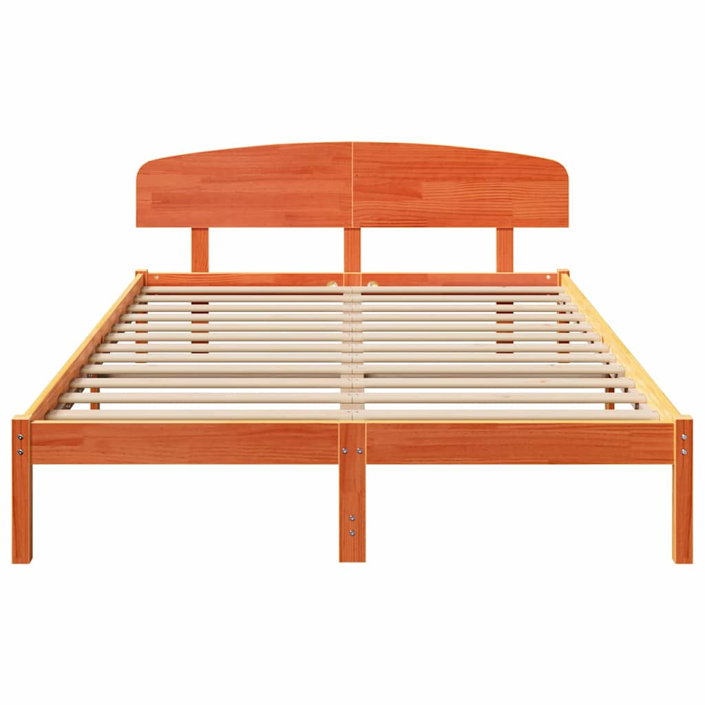 Bedframe Wasbruin 150 x 200 cm Massief grenenhout