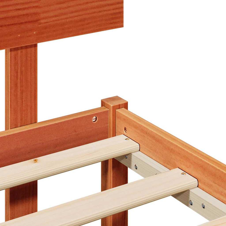 Bedframe Wasbruin 140 x 200 cm Massief grenenhout