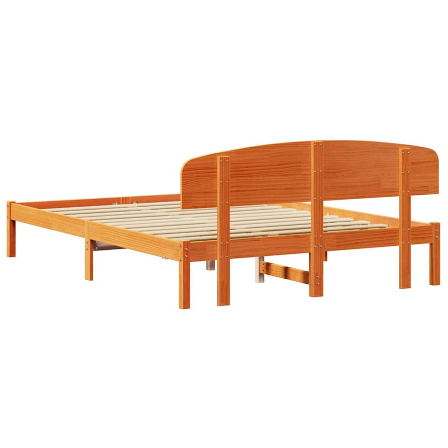Bedframe Wasbruin 140 x 200 cm Massief grenenhout
