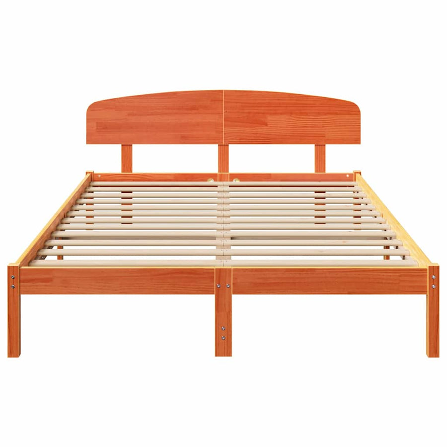 Bedframe Wasbruin 140 x 200 cm Massief grenenhout