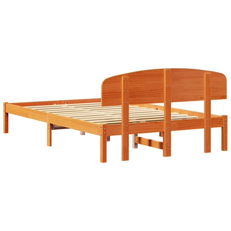 Bedframe Wasbruin 140 x 190 cm Massief grenenhout