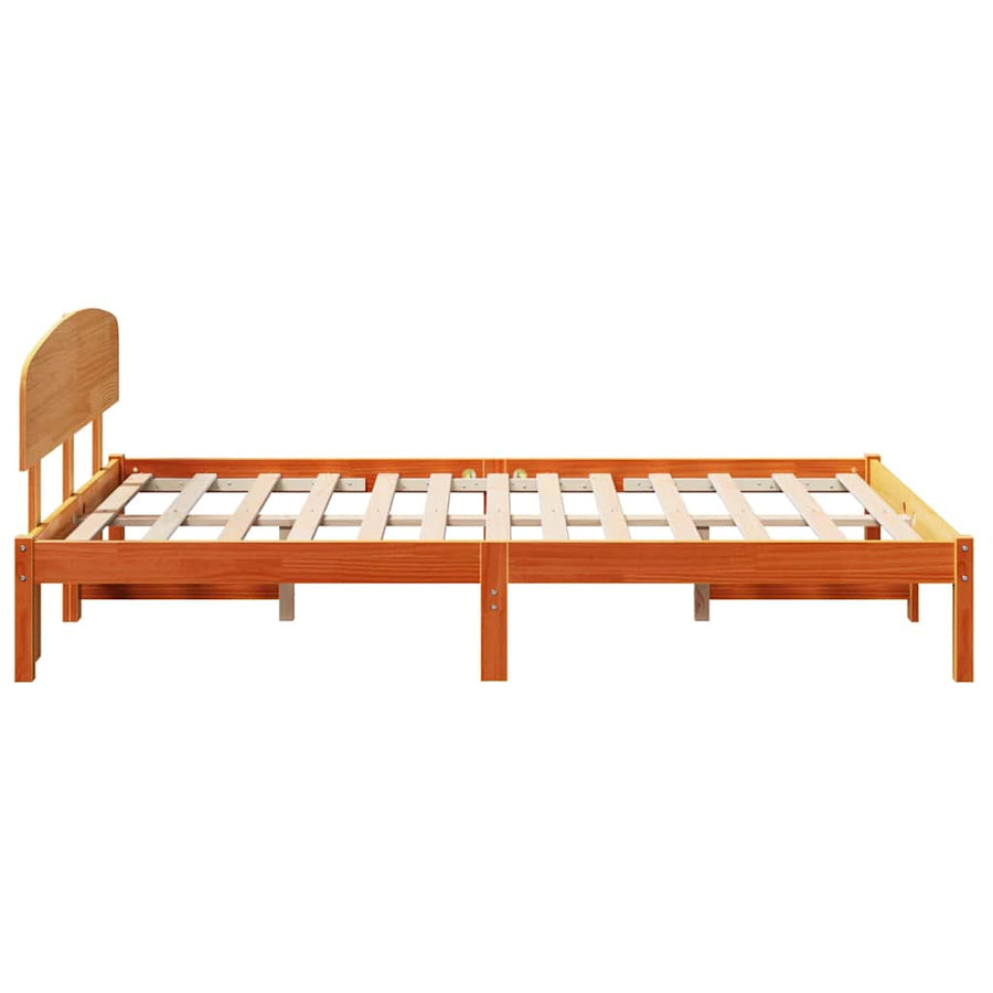 Bedframe Wasbruin 140 x 190 cm Massief grenenhout