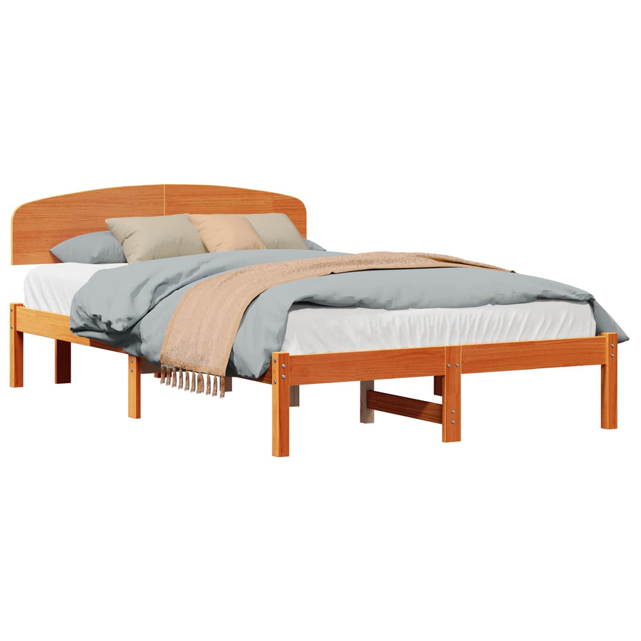 Bedframe Wasbruin 120 x 190 cm Massief grenenhout