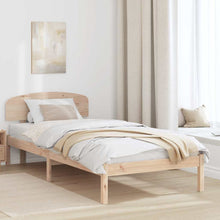 Bedframe met hoofdeinde Naturel 80 x 200 cm Massief grenenhout