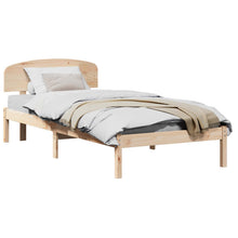 Bedframe met hoofdeinde Naturel 80 x 200 cm Massief grenenhout