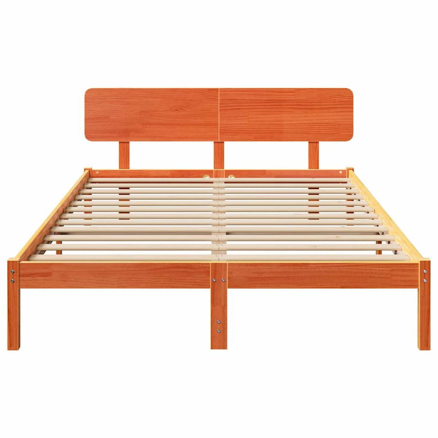 Bedframe Wasbruin 200 x 200 cm Massief grenenhout