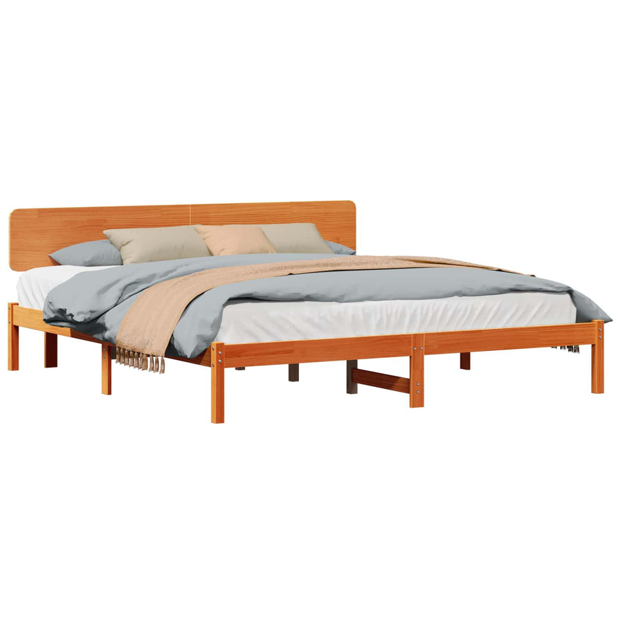 Bedframe Wasbruin 180 x 200 cm Massief grenenhout