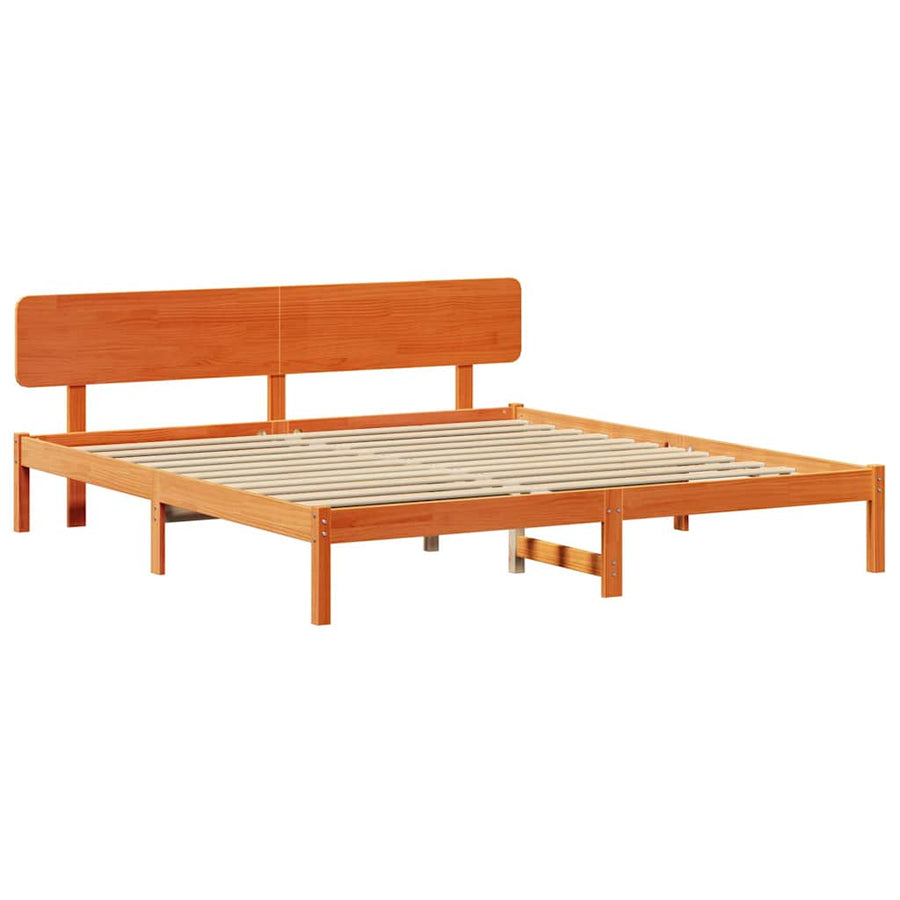 Bedframe Wasbruin 180 x 200 cm Massief grenenhout