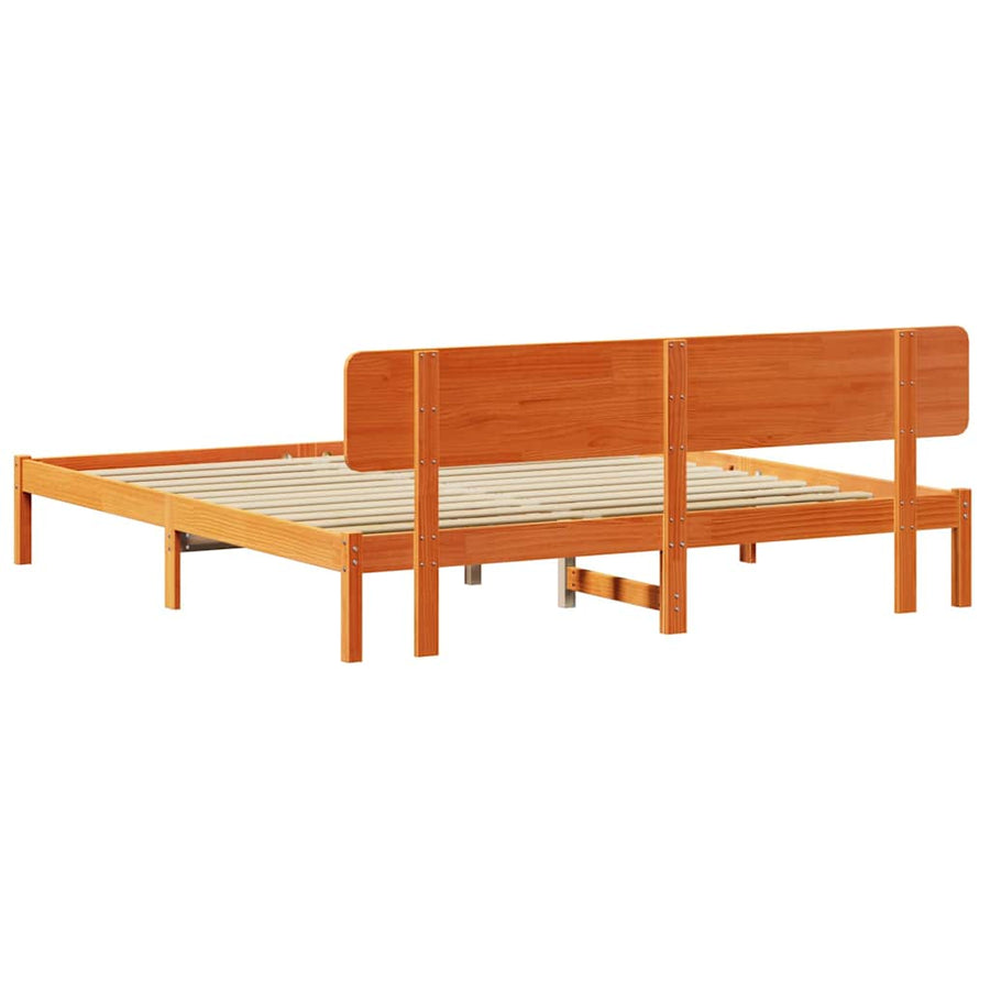 Bedframe Wasbruin 180 x 200 cm Massief grenenhout