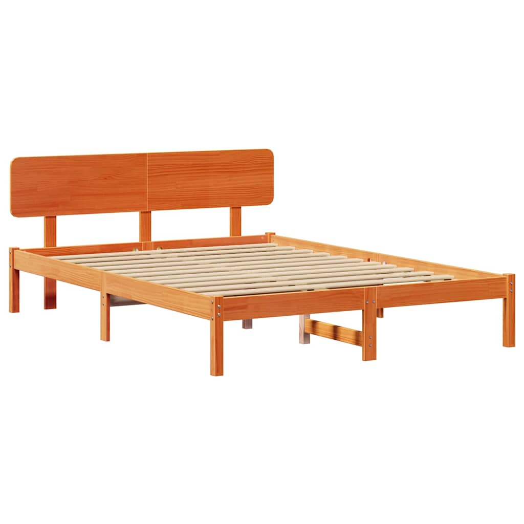 Bedframe Wasbruin 140 x 200 cm Massief grenenhout