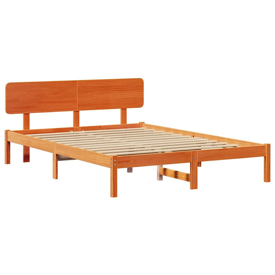 Bedframe Wasbruin 140 x 200 cm Massief grenenhout