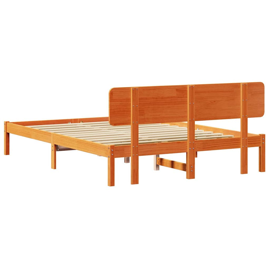 Bedframe Wasbruin 140 x 200 cm Massief grenenhout