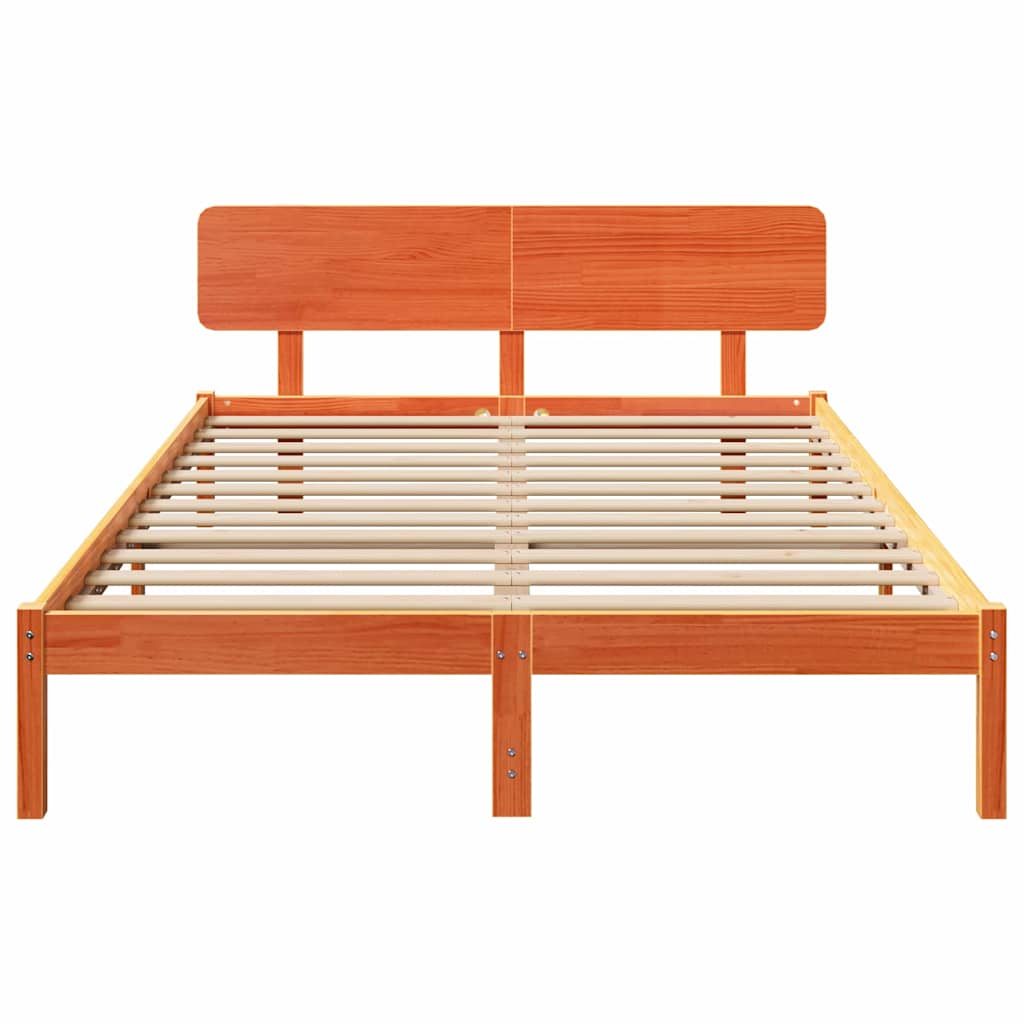 Bedframe Wasbruin 140 x 200 cm Massief grenenhout