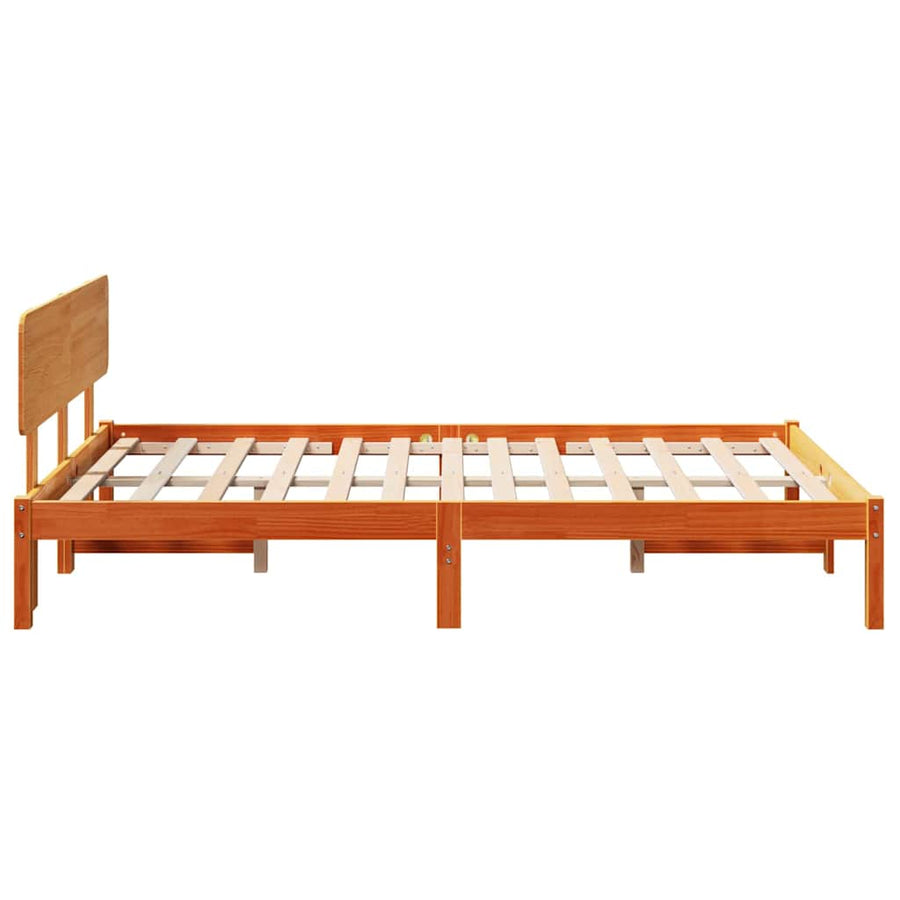 Bedframe Wasbruin 140 x 190 cm Massief grenenhout
