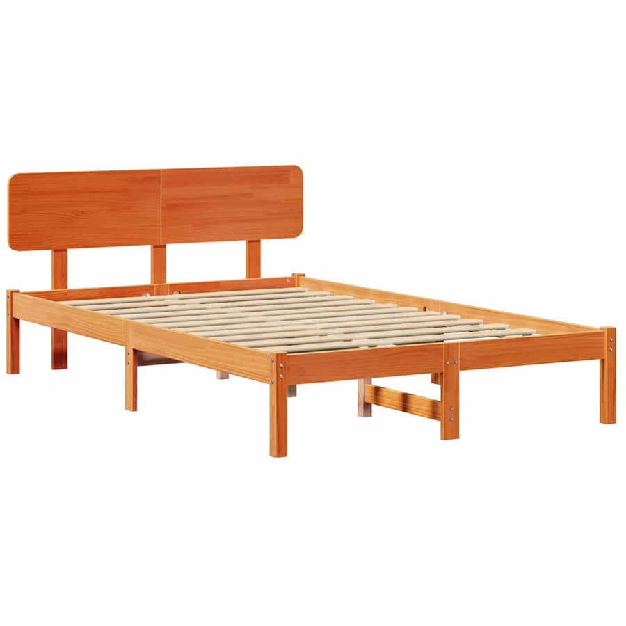 Bedframe Wasbruin 120 x 190 cm Massief grenenhout