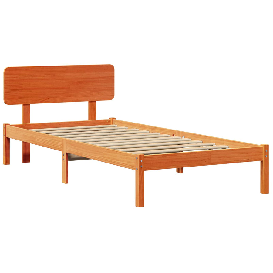 Bedframe Wasbruin 100 x 200 cm Massief grenenhout