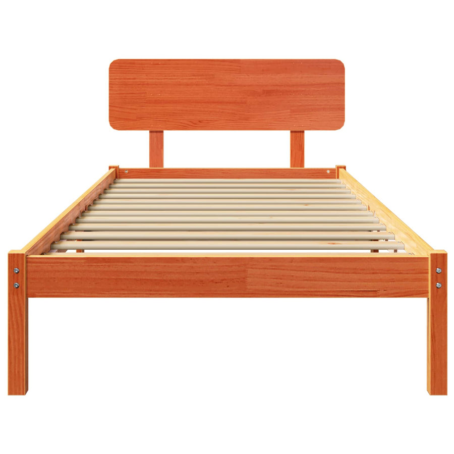 Bedframe Wasbruin 100 x 200 cm Massief grenenhout