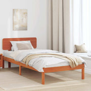 Bedframe 80x200 cm massief grenenhout wasbruin