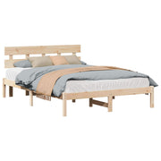 Bedframe 160x200 cm massief grenenhout bruin